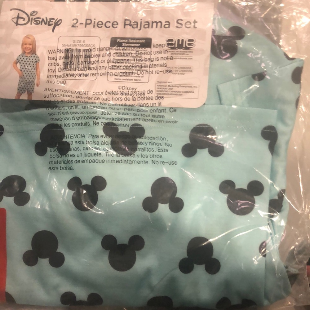 2 piece Disney pujada set